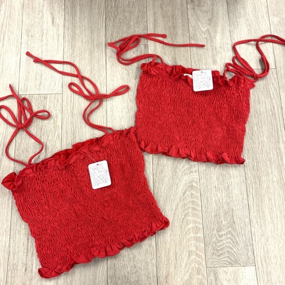 Free people Fine without you smocked crop top - Picture 4 of 4